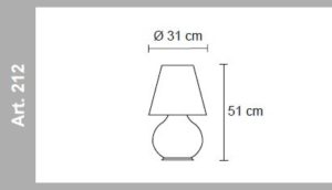table lamp dimensions, lamps shop Progetto Luce