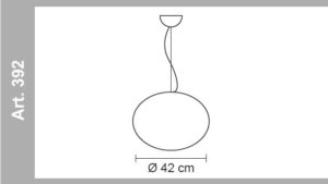 globe suspension lamp dimensions, lamps shop Progetto Luce