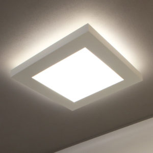 lampada quadra da soffitto, negozio lampadari Progetto Luce