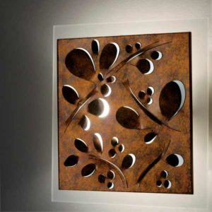 wall lamp fronds 434 rust, lamps shop Progetto Luce