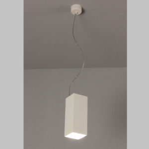 lampada sospensione tubo quadro 980C, negozio lampadari Progetto Luce